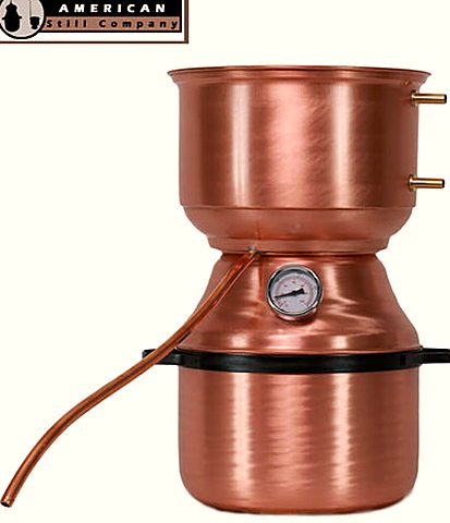 Mushroom-Top Copper Pot Still — 4 Gallon