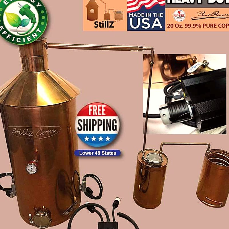 50 Gallon Electric Copper Still with 6