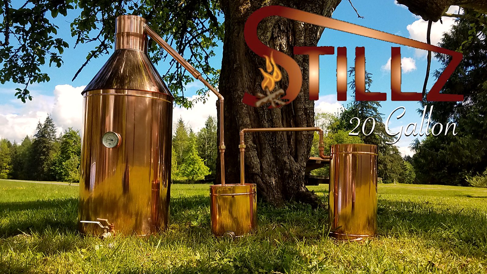 20 Gallon Heavy 22 Gauge Copper Whiskey Still with Thumper and Worm