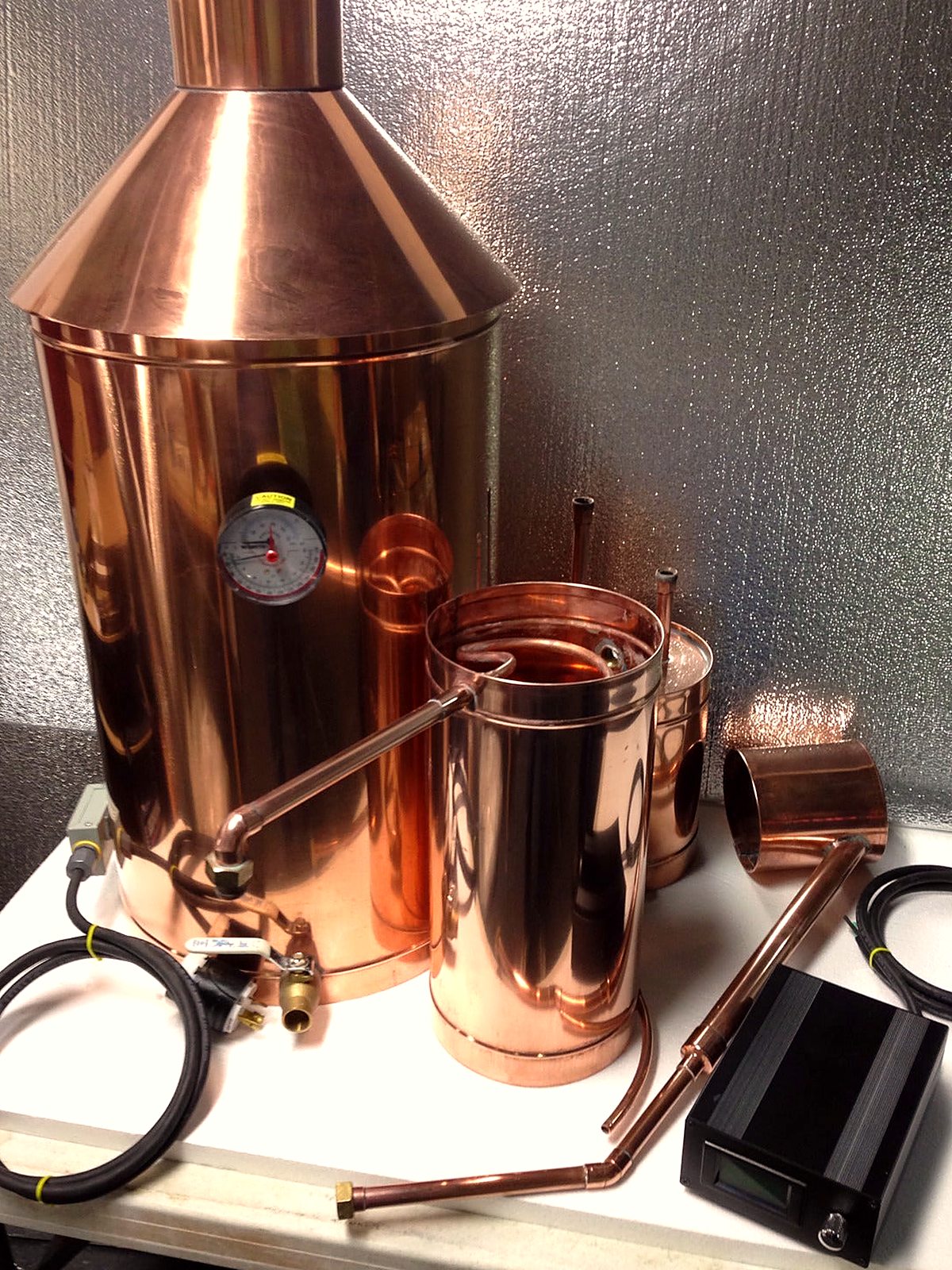 20 Gallon Electric Copper Moonshine Still, 220/110 Volt Controller