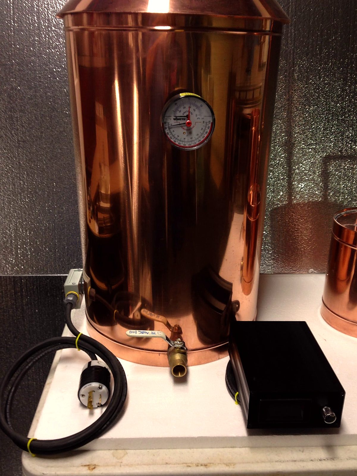20 Gallon Electric Copper Moonshine Still, 220 Volt Controller