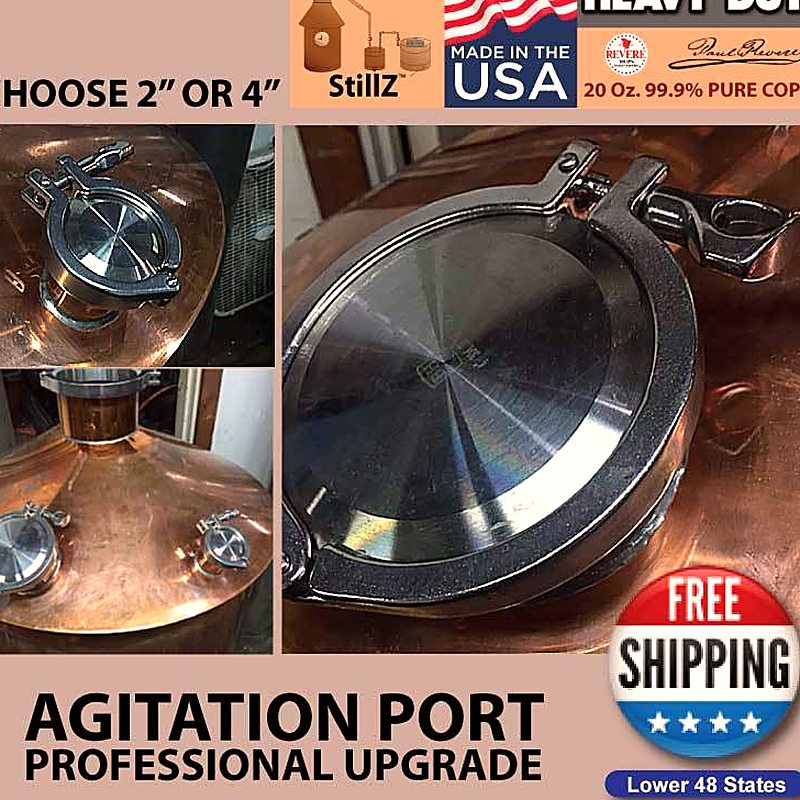 2 inch Agitation Port Upgrade for Copper Stills
